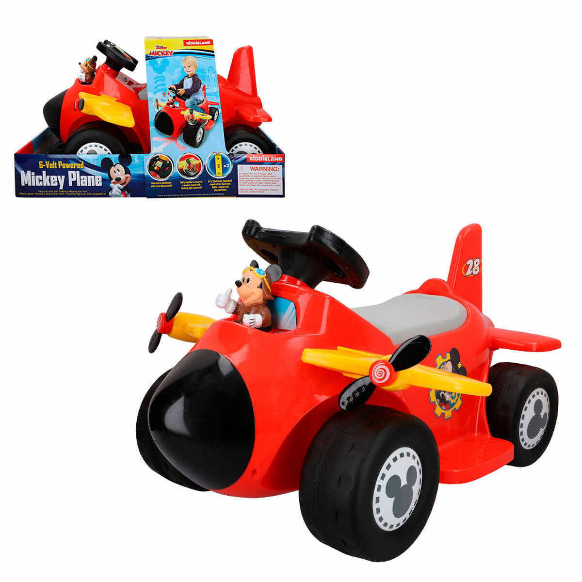 El-bil til børn Mickey Mouse Batteri Lille Fly 6 V