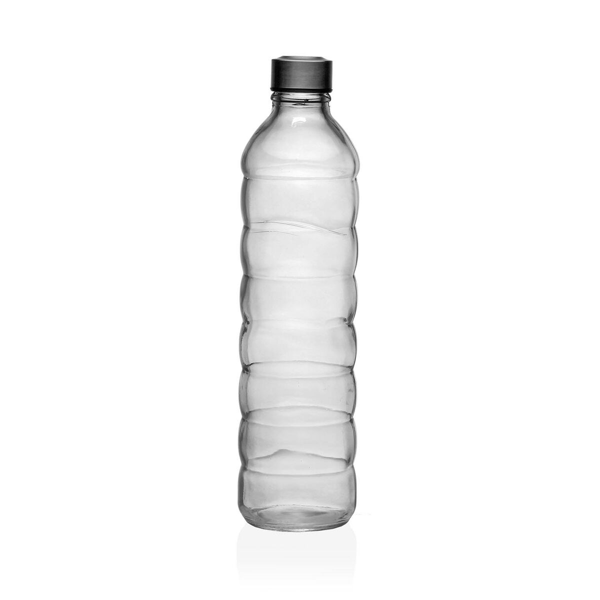 Flaske Versa 1,22 L Gennemsigtig Glas Aluminium 8,5 x 33,2 x 8,5 cm