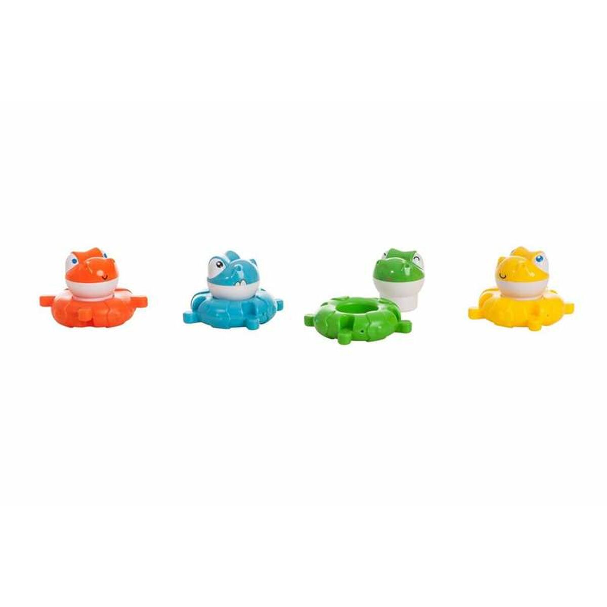 Sæt med legetøj til badeværelset Multifarvet 4 Dele Dinosaurer