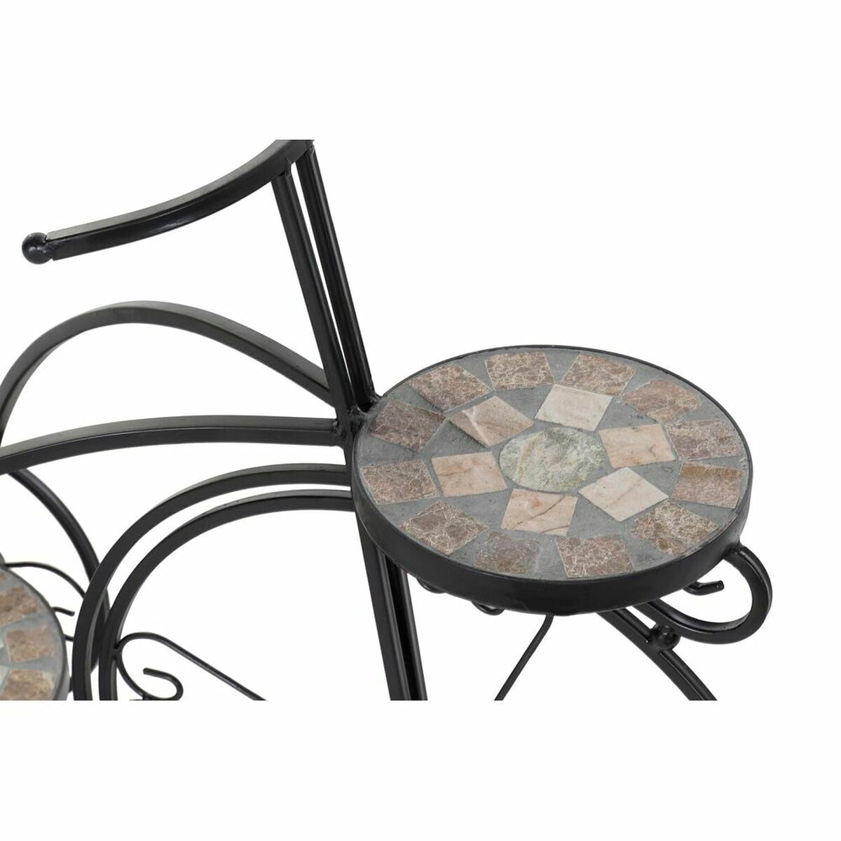 Urtepotte DKD Home Decor Cykel Keramik Mosaik Sort jern (70 x 28 x 57 cm)