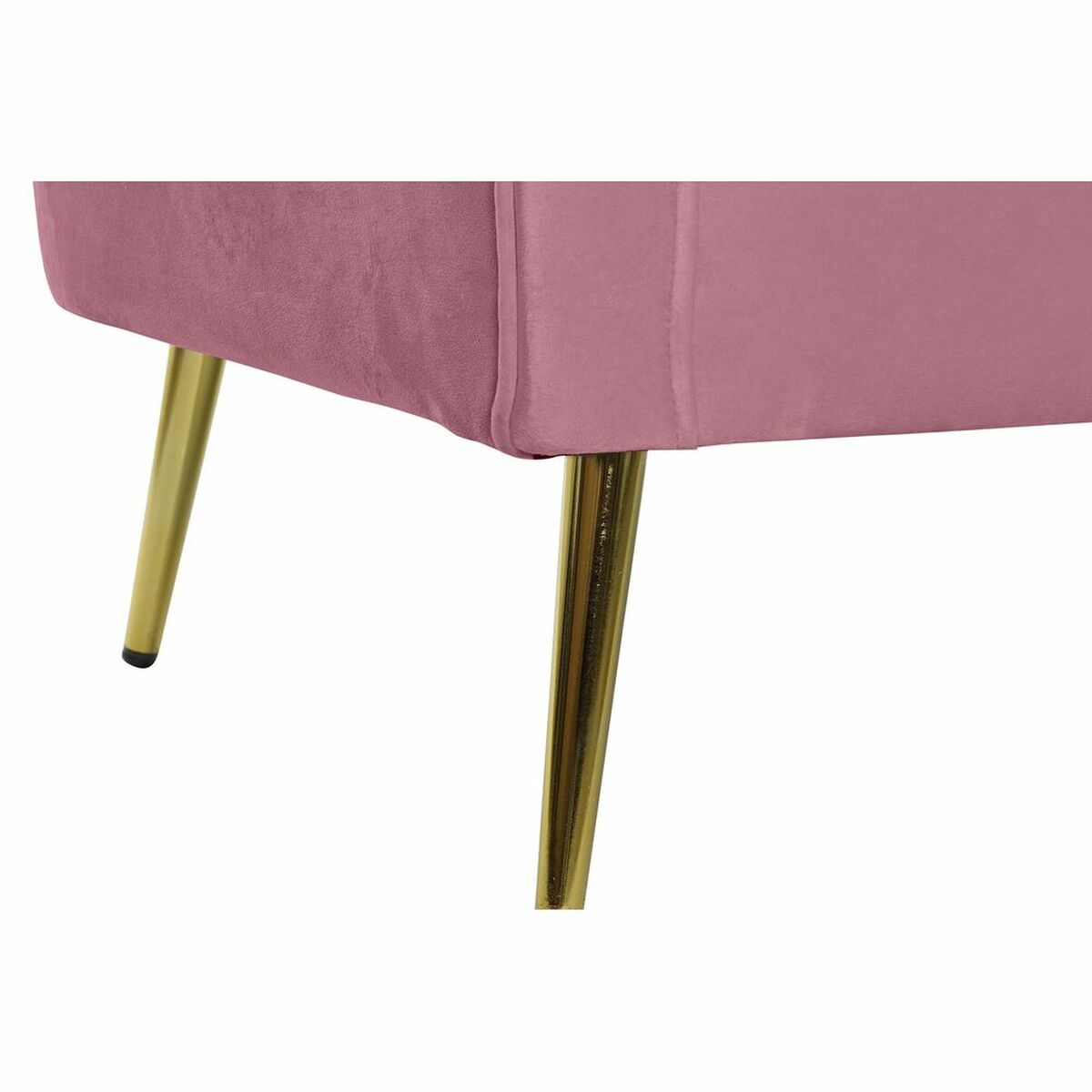 Sofa DKD Home Decor Pink Metal Polyester Svamp Træ MDF (140 x 77 x 81 cm)