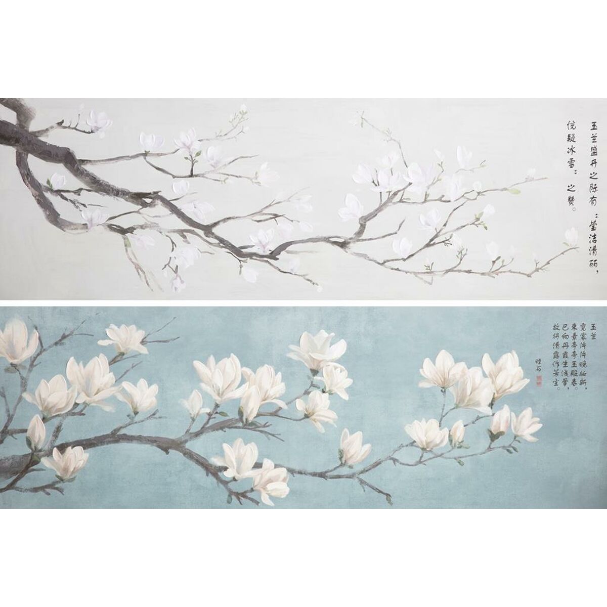 Maleri DKD Home Decor 150 x 3,7 x 50 cm Japansk Orientalsk (2 enheder)