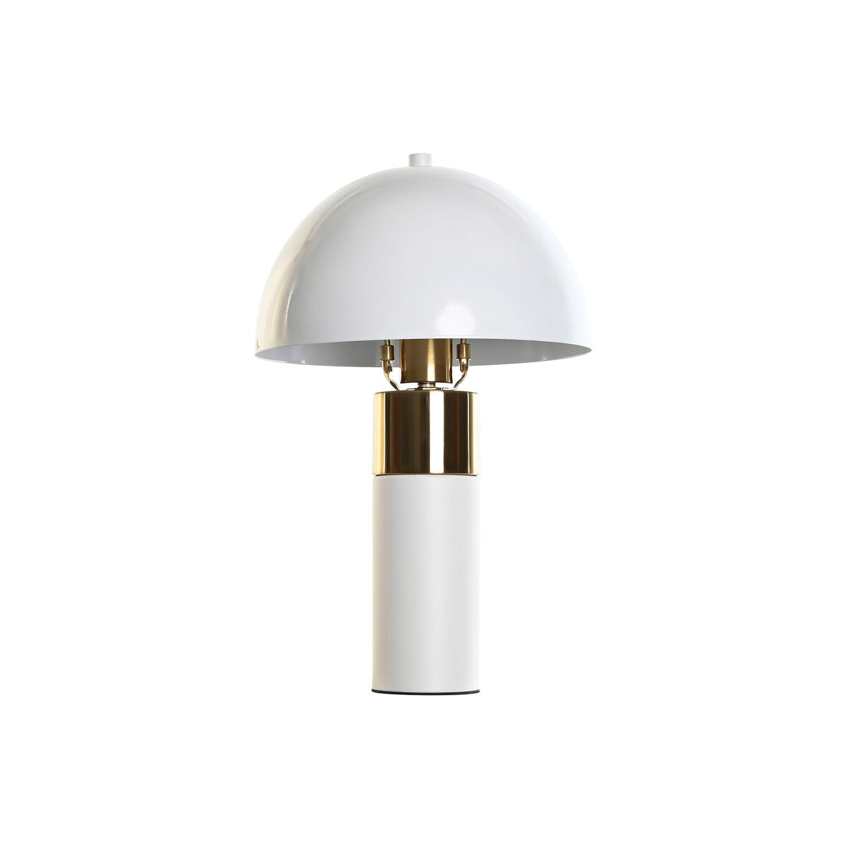 Bordlampe DKD Home Decor Gylden Metal Hvid 220 V 50 W 24 x 24 x 36 cm