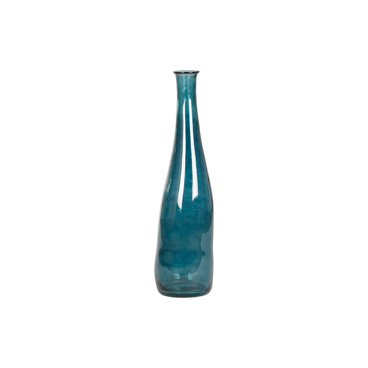 Vase DKD Home Decor 18 x 18 x 80 cm Blå Hærdet glas