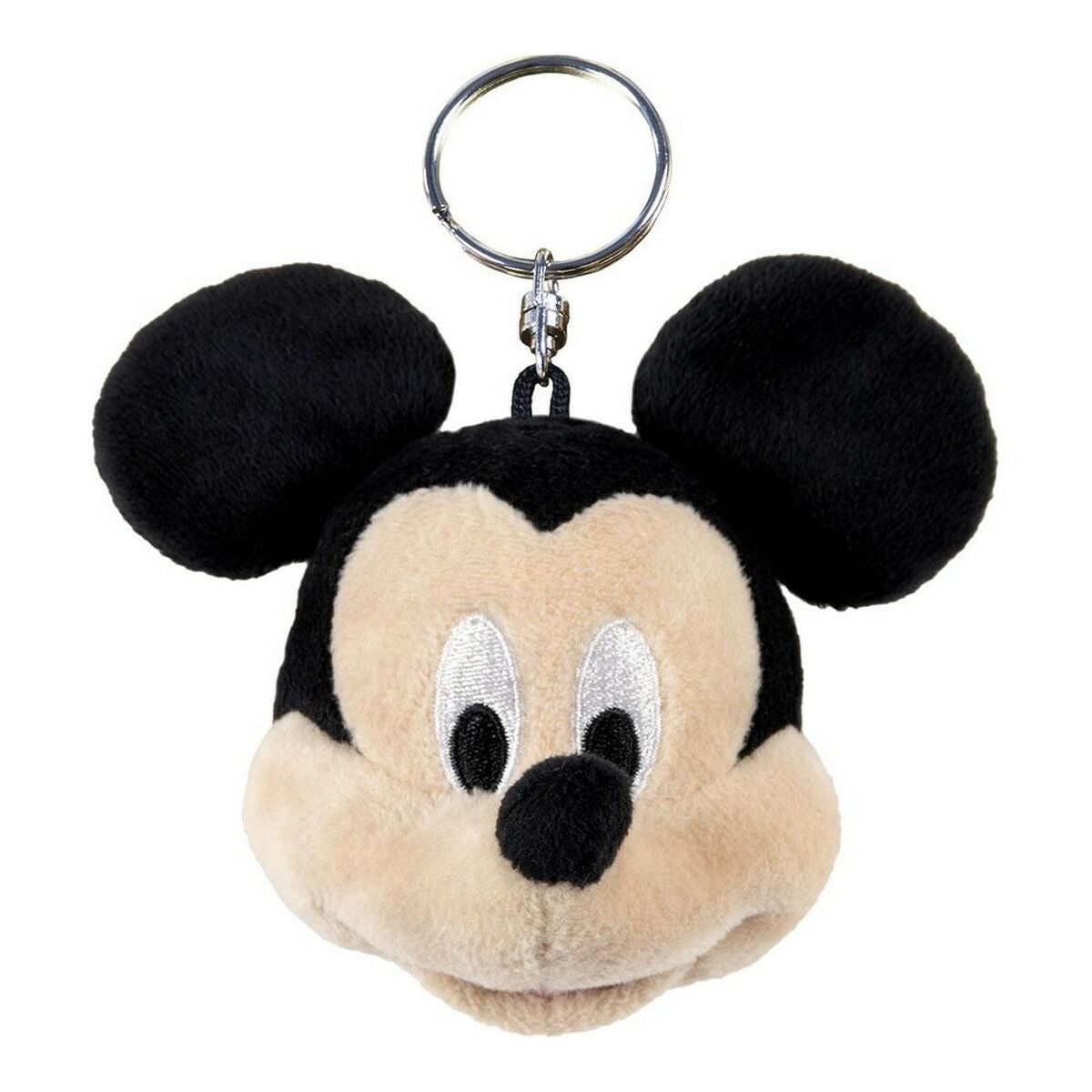 Nøglering med krammedyr Mickey Mouse Sort