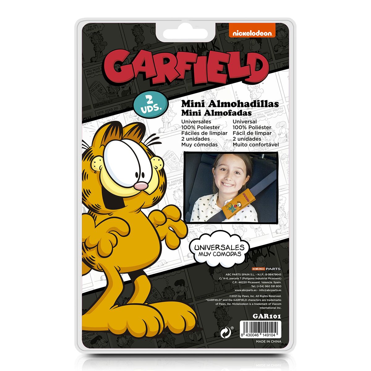 Puder til sikkerhedssele GAR101 Orange Garfield
