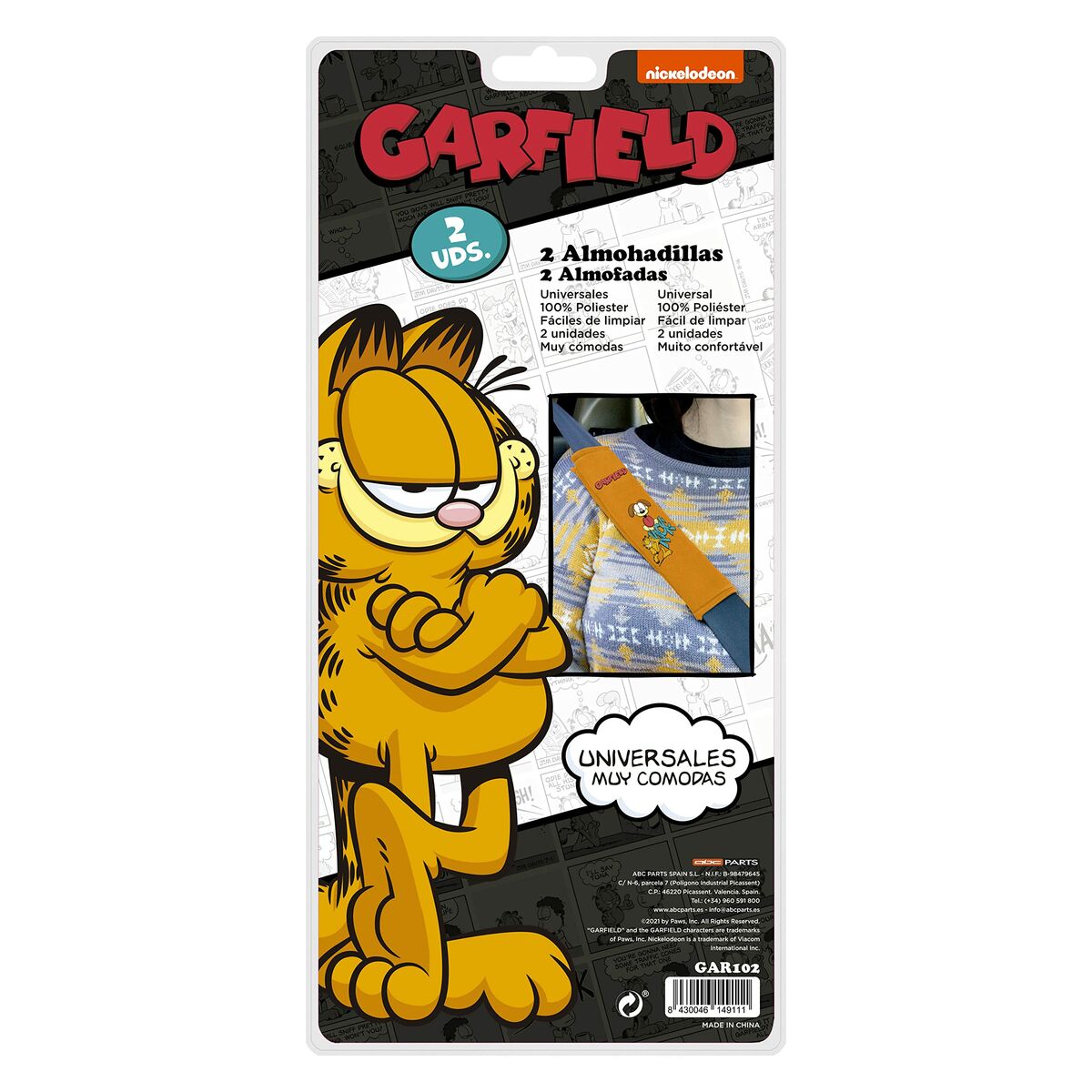 Puder til sikkerhedssele GAR102 Orange Garfield
