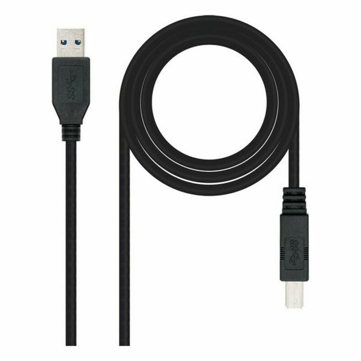 USB-kabel NANOCABLE 10.01.0802-BK Sort