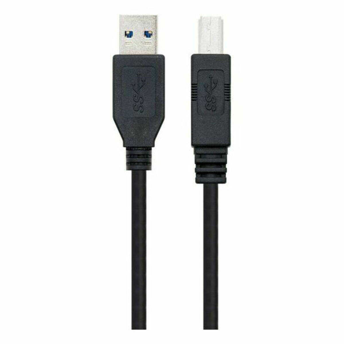 USB-kabel NANOCABLE 10.01.0802-BK Sort