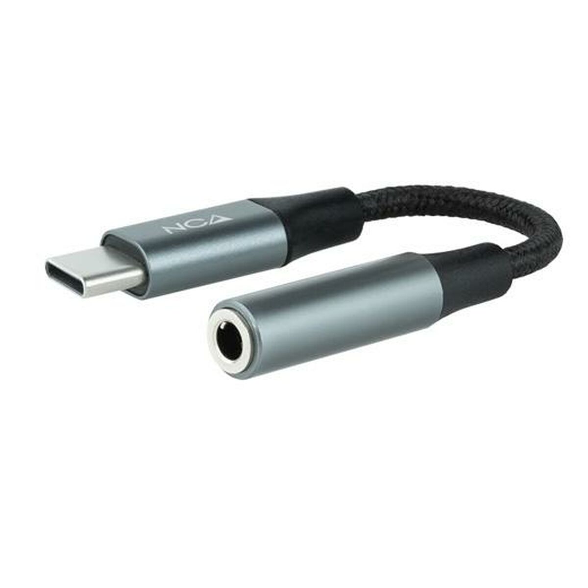 USB-C til Jack 3.5 mm-adapter NANOCABLE 10.24.1204 Grå