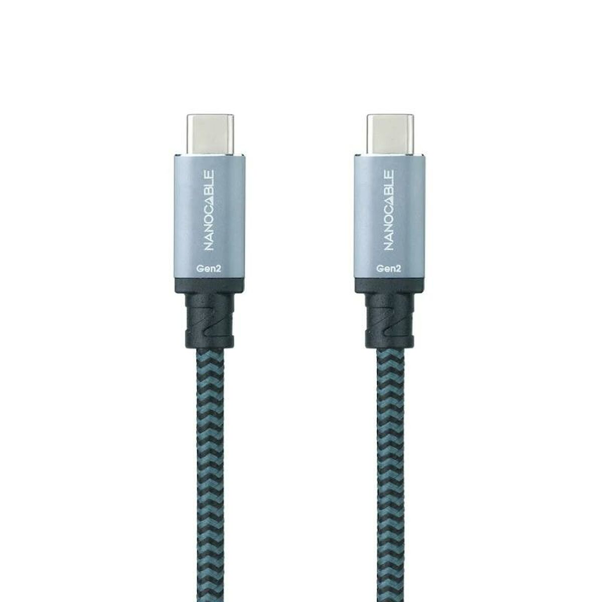 USB-C 3.1 kabel NANOCABLE 10.01.4102-COMB 2 m Sort/Grå