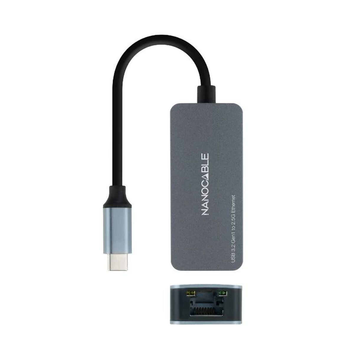 USB C til RJ45-netværksadapter NANOCABLE 10.03.0410 Grå