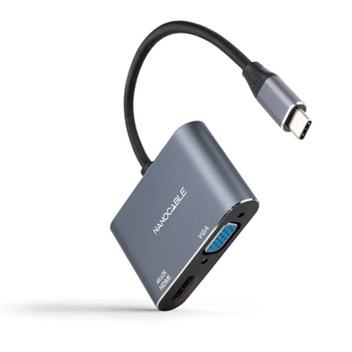 USB C til VGA/HDMI-adapter NANOCABLE 10.16.4303 4K Ultra HD