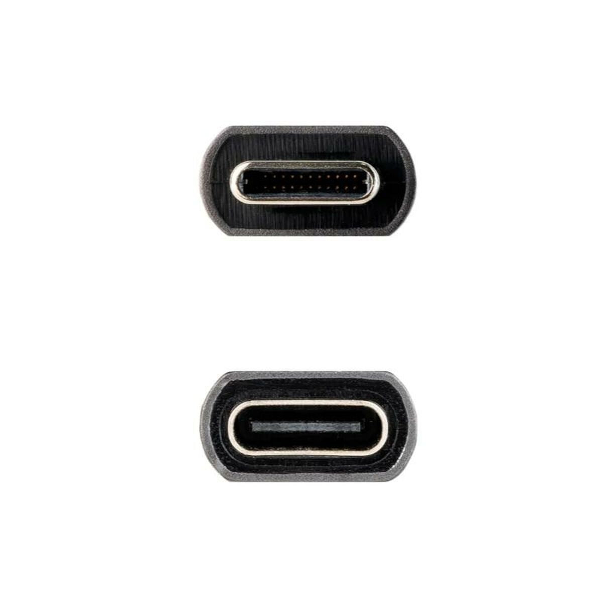 USB-C forlængerkabel NANOCABLE 10.01.4400 Sort 50 cm