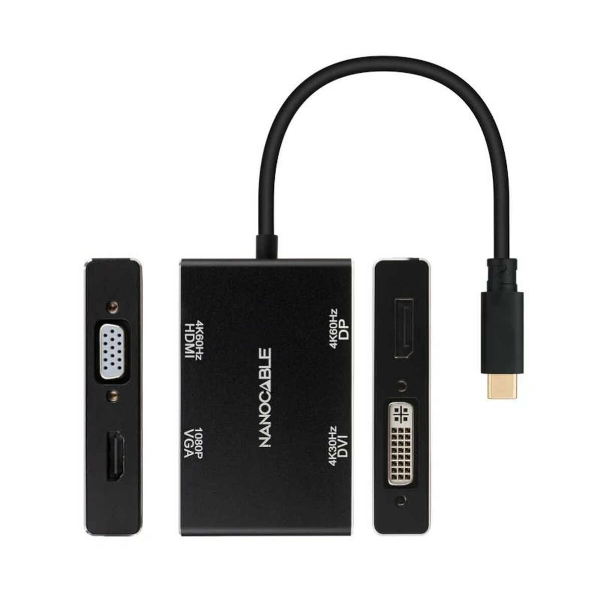 USB-C Hub NANOCABLE 10.16.4307 Sort (1 enheder)