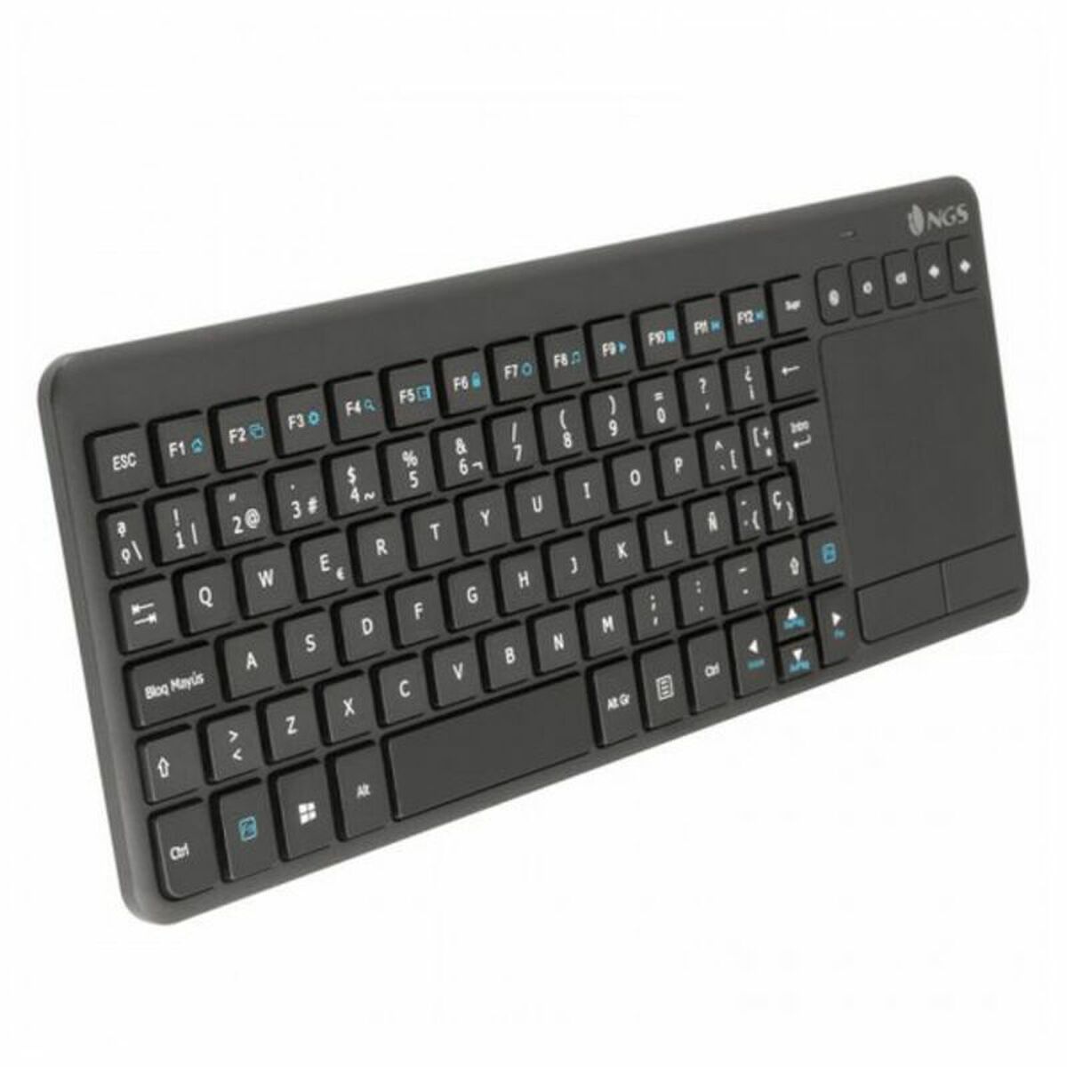 Trådløst tastatur NGS NGS-KEYBOARD-0240 Bluetooth Sort