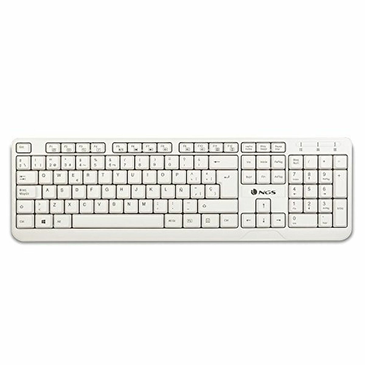 Tastatur NGS NGS-KEYBOARD-0284 Hvid