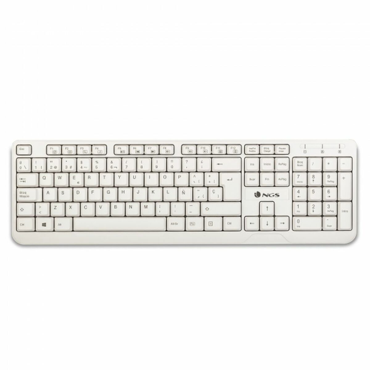 Tastatur NGS NGS-KEYBOARD-0284 Hvid