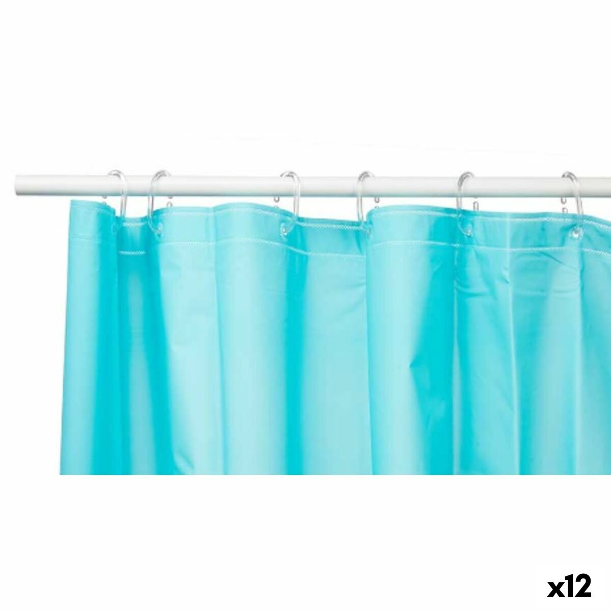 Brusebadsforhæng Blå Polyetylen EVA 180 x 180 cm (12 enheder)