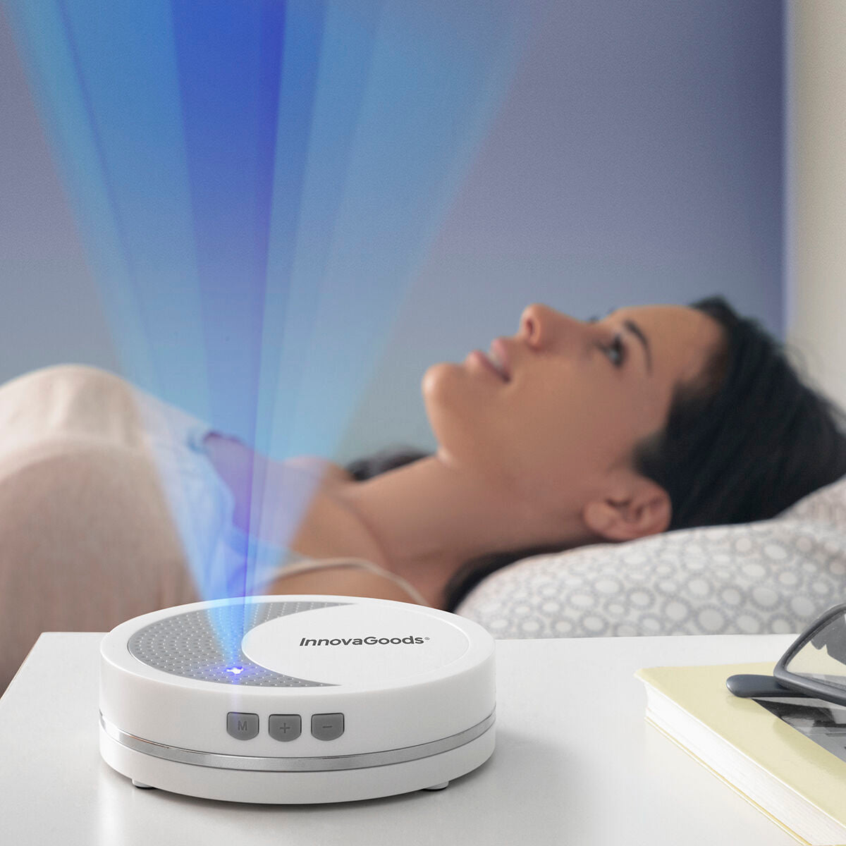 Afslapningsmaskine med lys og lyd til at sove Calmind InnovaGoods