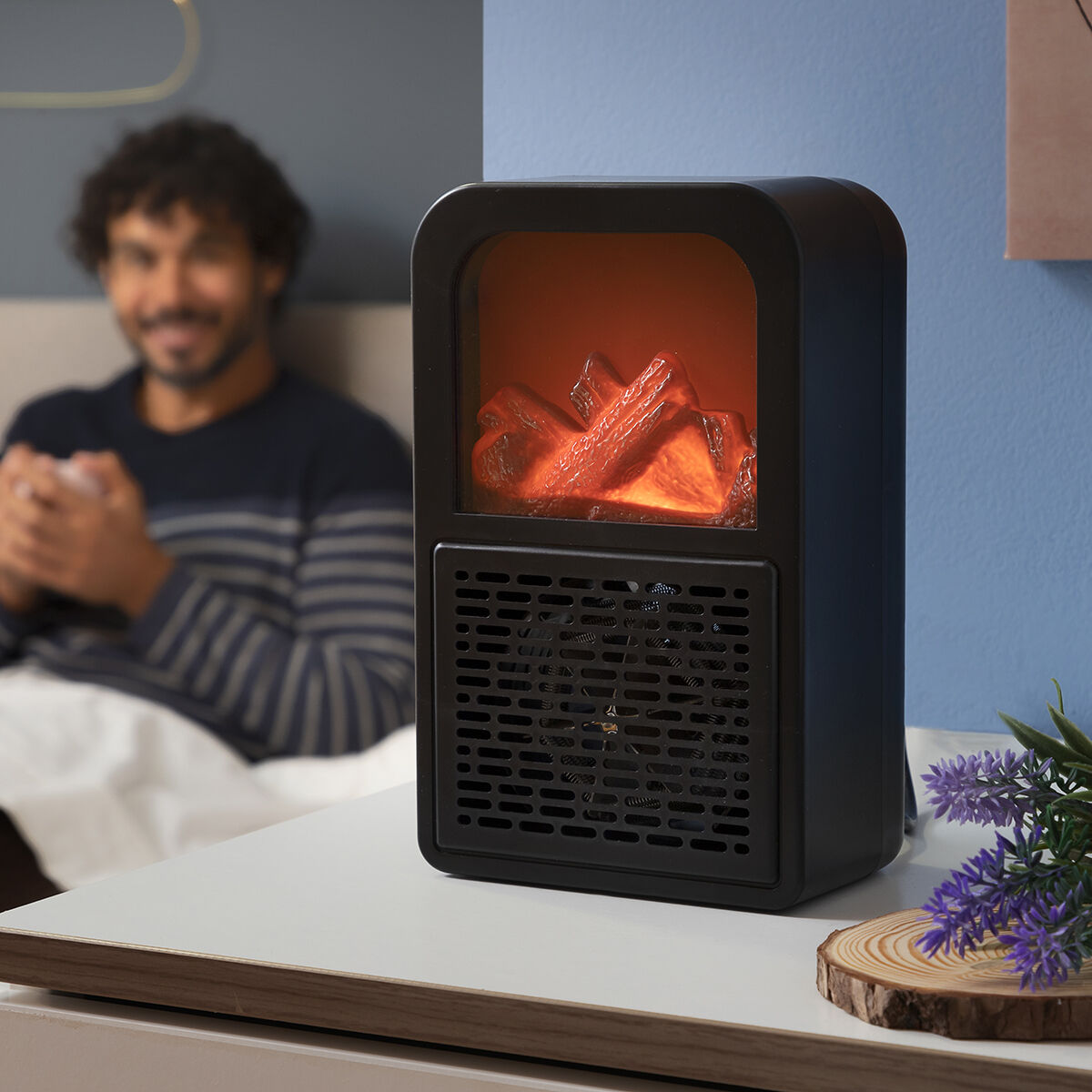 Bordvarmer med 3D flammeeffekt Flehatt InnovaGoods