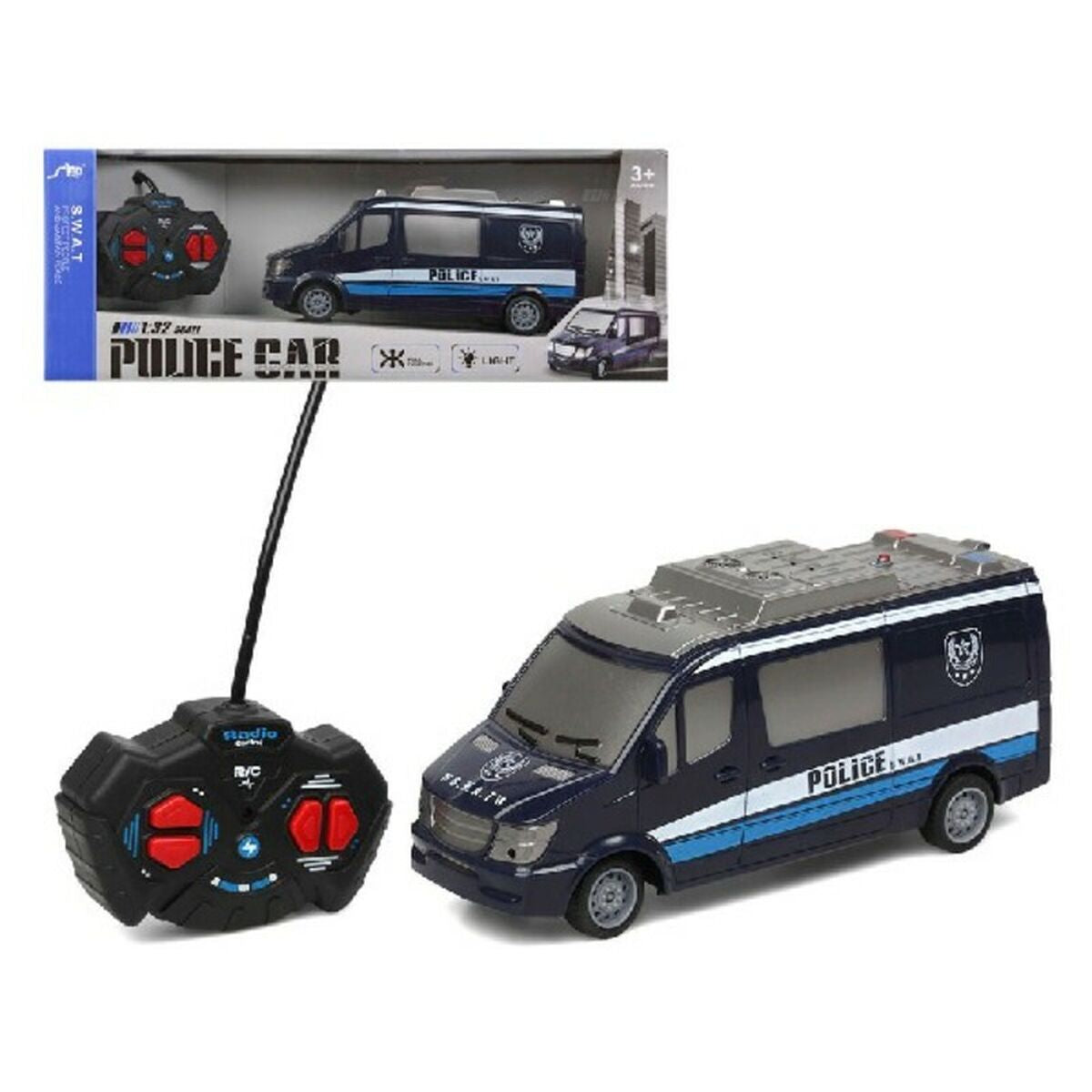 Radiostyret lastbil Police Car 1:32 36 x 14 cm