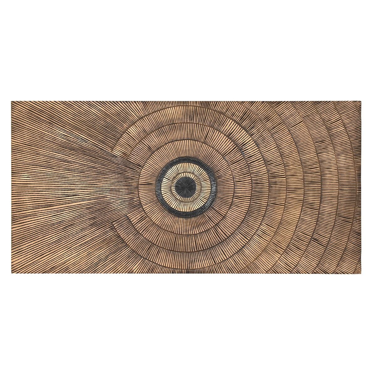 Sengegavl DKD Home Decor Gylden Natur Træ MDF 180 x 3,5 x 90 cm 180,5 x 3,5 x 90,5 cm