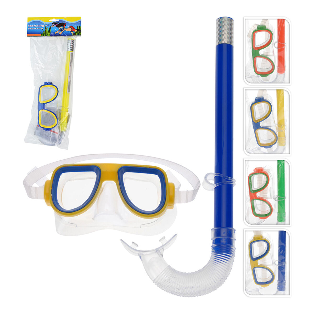 Snorkel beskyttelsesbriller og rør til børn