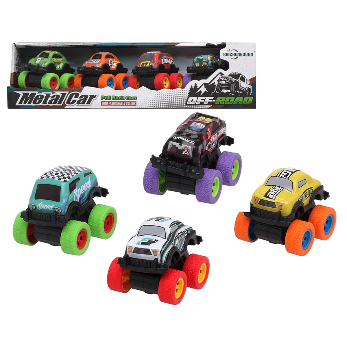 Legetøjssæt med køretøjer Metal Car Multifarvet